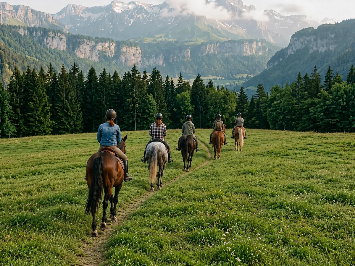 Balade à cheval en Savoie, autour de Méry